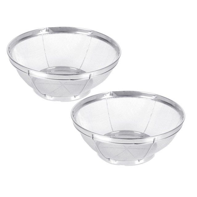 Stainless Steel Mesh Net Strainer Basket Colander To Strain Steam Or Cook Vegetables & Pasta Kitchen Rice Sieve Washing Bowl Food Vegetables Cleaning Strainer Drain Basket