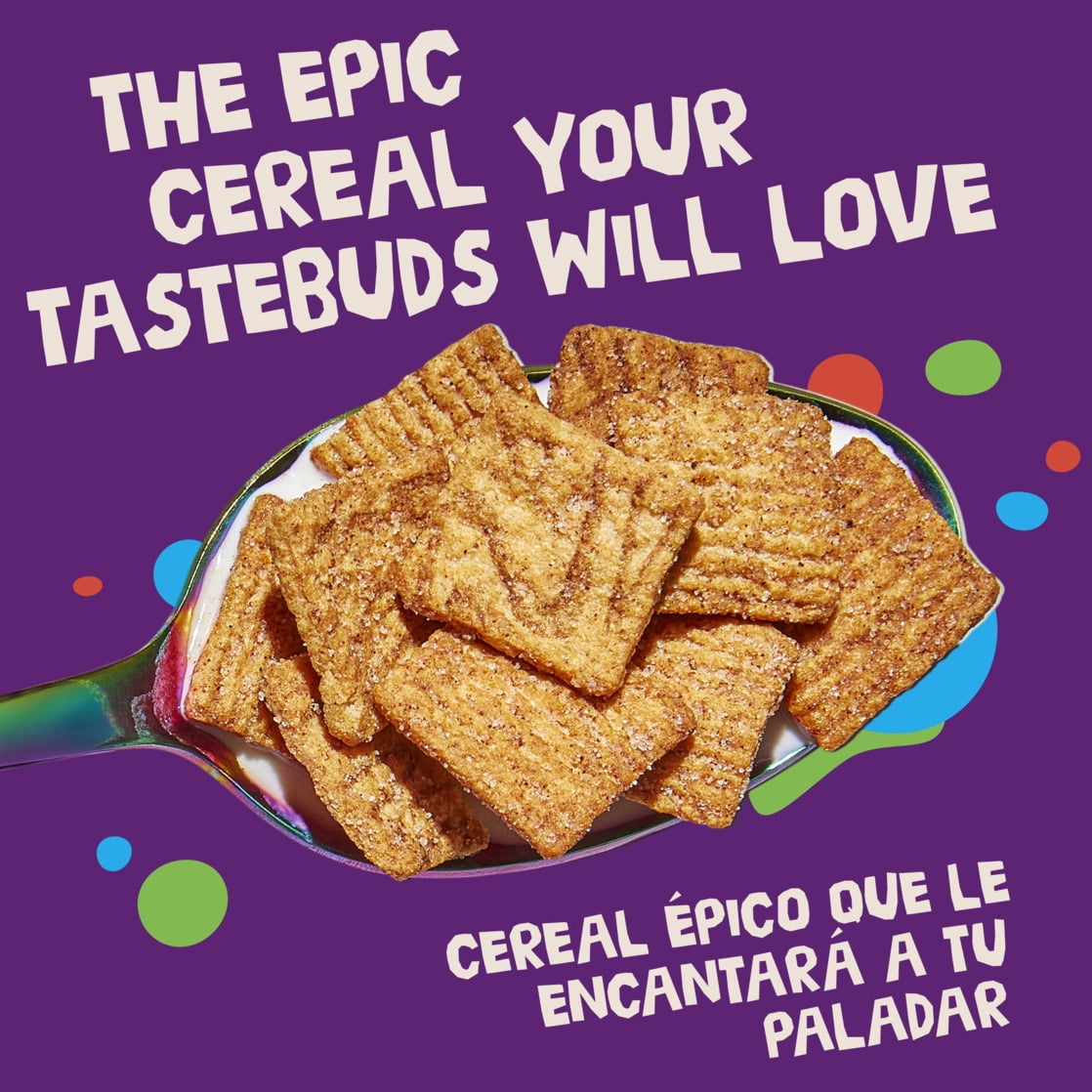 (2 pack) CinnaGraham Toast Crunch Breakfast Cereal with Whole Grain, Cinnamon, and Honey Flavor, 12 oz Box