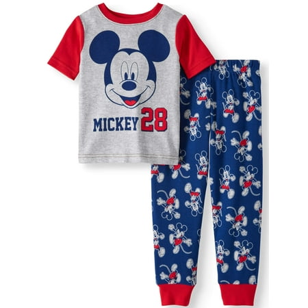 Mickey Mouse Cotton Snug Fit Pajamas, 2Pc Set (Toddler Boys, 2T, 3T, 4T, 5T)