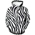 thumbnail image 2 of QTAGTESS Men's Zebra Print Hoodie Black and White Animal Pattern Y2K Pullover Sweatshirt, 2 of 8