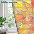 thumbnail image 4 of Sheer Curtains 2 Panels Set Grommet Drapes Window Treatments Light Filtering for Bedroom Living Room W42 x L63 Yellow Red Floral Stained Glass, 4 of 7