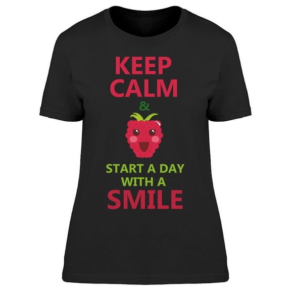 Start Day With A Smile T-Shirt Women -Image by Shutterstock Women T-Shirt, Female Small