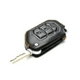 thumbnail image 3 of Vitodeco Genuine Leather Flip Key Fob Case Cover Protector with Leather Key Strap Compatible for 2018-2024 Jeep Wrangler (3-Button, Black), 3 of 5