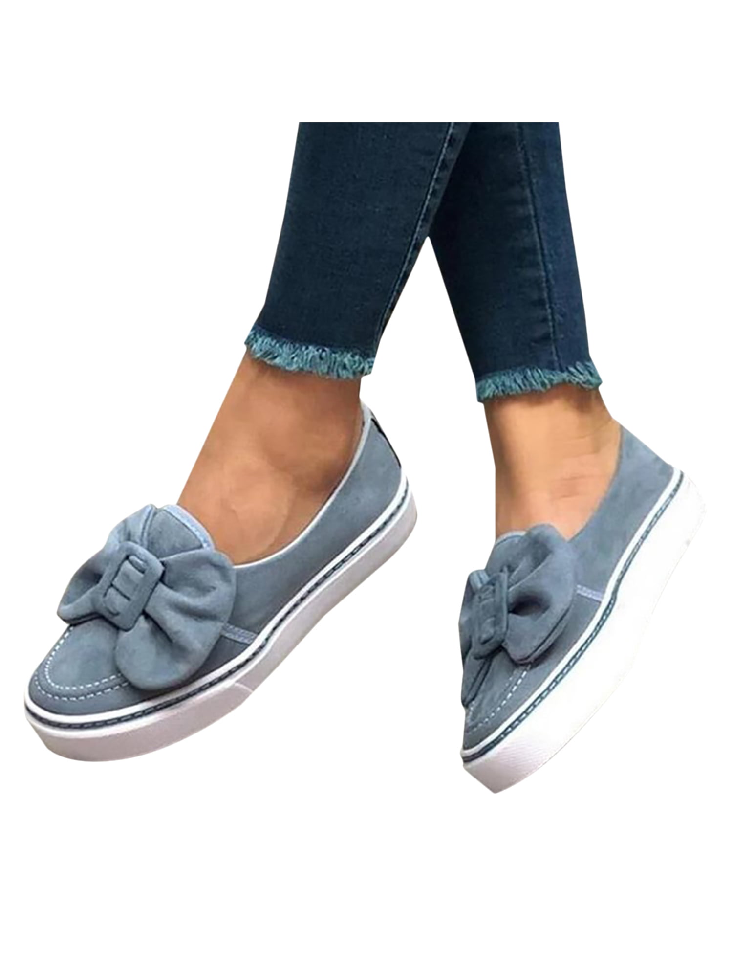 comfy platform slip on shoes