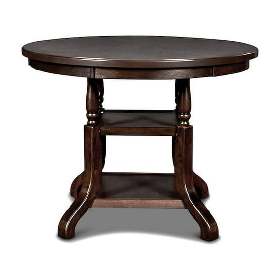 New Classic Furniture Bixby Solid Wood Counter Dining Table in Espresso
