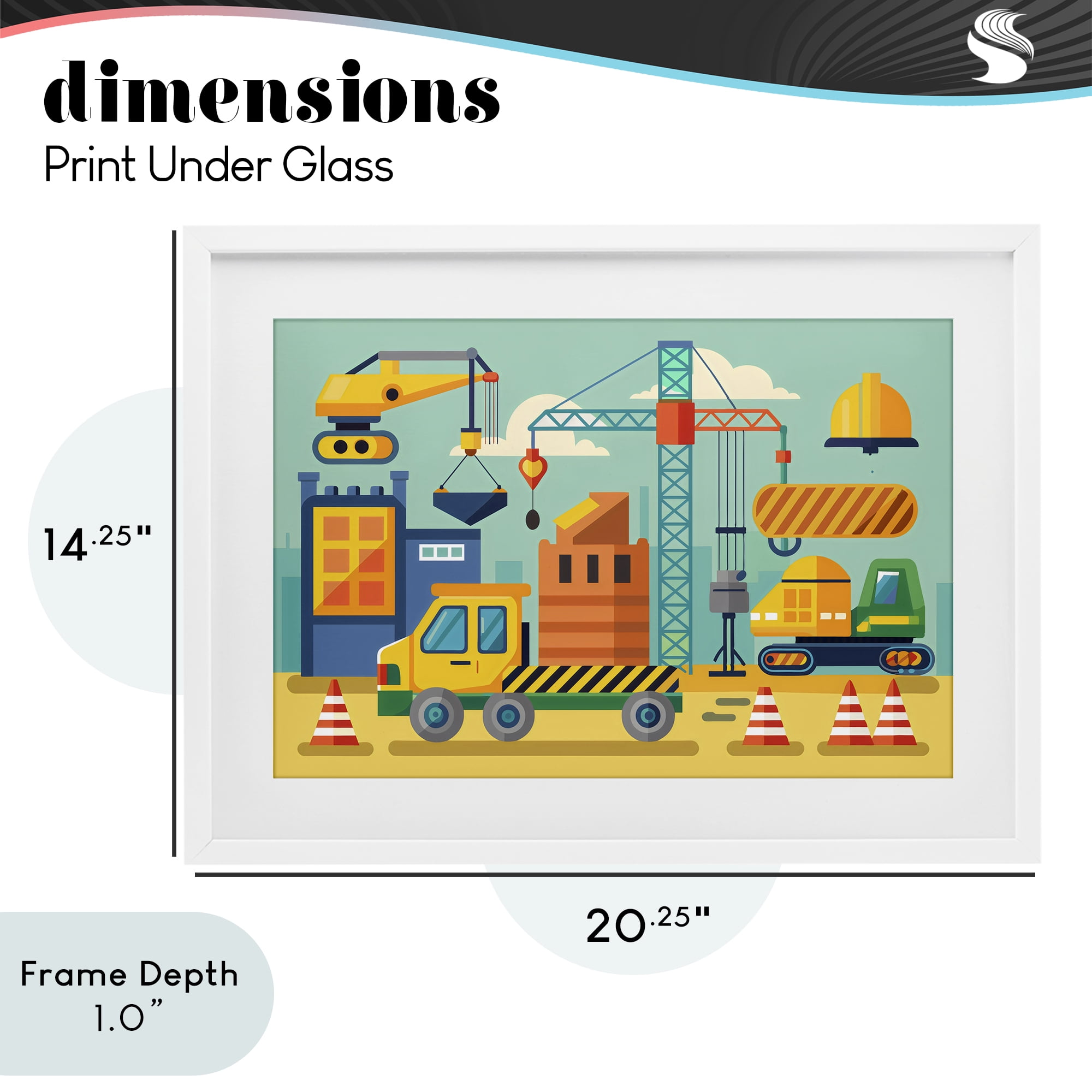 Stupell Industries Industrial Construction Site White Framed Print Under Glass, design by Creative Studio
