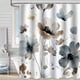 thumbnail image 5 of Cortina de ducha decorativa para baño, tela divisoria, impresión digital, cortina impermeable para baño con ganchos, sin perforaciones, 5 of 5