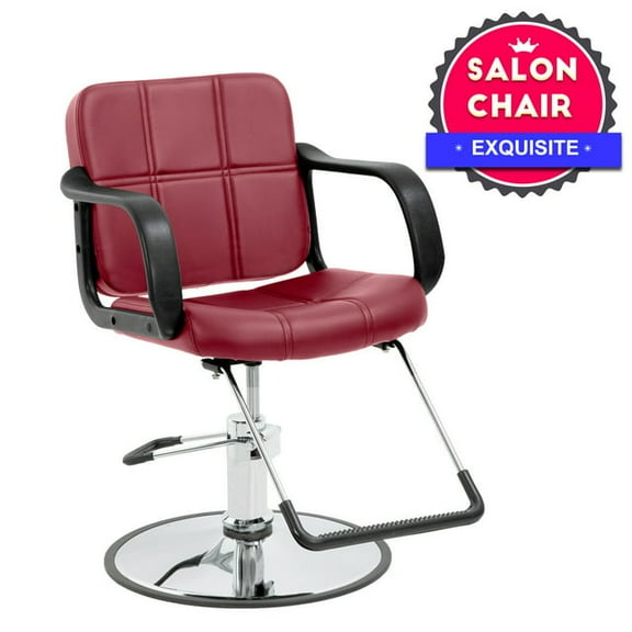 BestSalon Hydraulic Barber Chair Styling Salon Beauty Equipment Spa,Burgundy