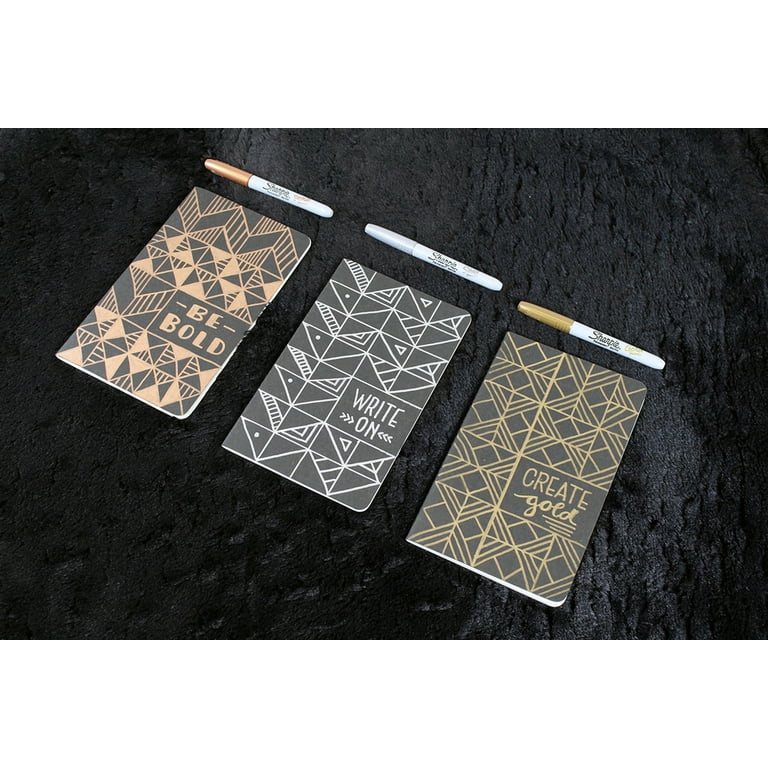 Sharpie Metallic Permanent Markers, Silver, Gold, & Bronze, 3 Count