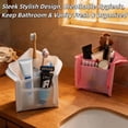 thumbnail image 5 of 2PCS Standing Toiletry Bag, Portable Lightweight Travel Toiletry Bag, Mesh Large Capacity Cosmetic Waterproof Bag,Foldable Clear Hanging Travel Toiletry Bag Cosmetic Organiser Storage(Pink+White), 5 of 7