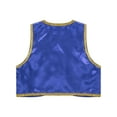 thumbnail image 4 of JanJean Kids Boys Open Front Vest Fairytale Theme Party Waistcoat Tops Arabian Prince Fancy Dress Up Blue 14, 4 of 5