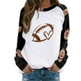 thumbnail image 2 of Amzcrzy Chandail pour Femmes Femmes Mode Action de Grâce Décontracté Imprimé Col Rond Ample Manches Longues T-Shirt Blouse Chemises à Manches Longues pour Femmes Chandail à Enfiler Chandail Col Rond S, 2 of 4