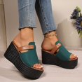 thumbnail image 4 of Extra High Heels Dressy Sandals for Women 2025 Fashion Punk Open Peep Toe Platform Slip-On Slides, 4 of 8