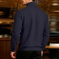 thumbnail image 4 of Chiccall Men's Quarter Zip Sweater Twill Textured Mock Neck Comfy Pullover Sweater, 4 of 5