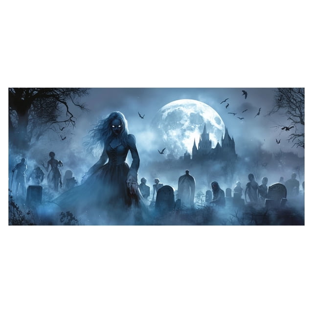 Banderín de Halloween para el garaje. ¡Enciende el ambiente de la fiesta, sorprende a los vecinos y disfruta de la emoción de Halloween!