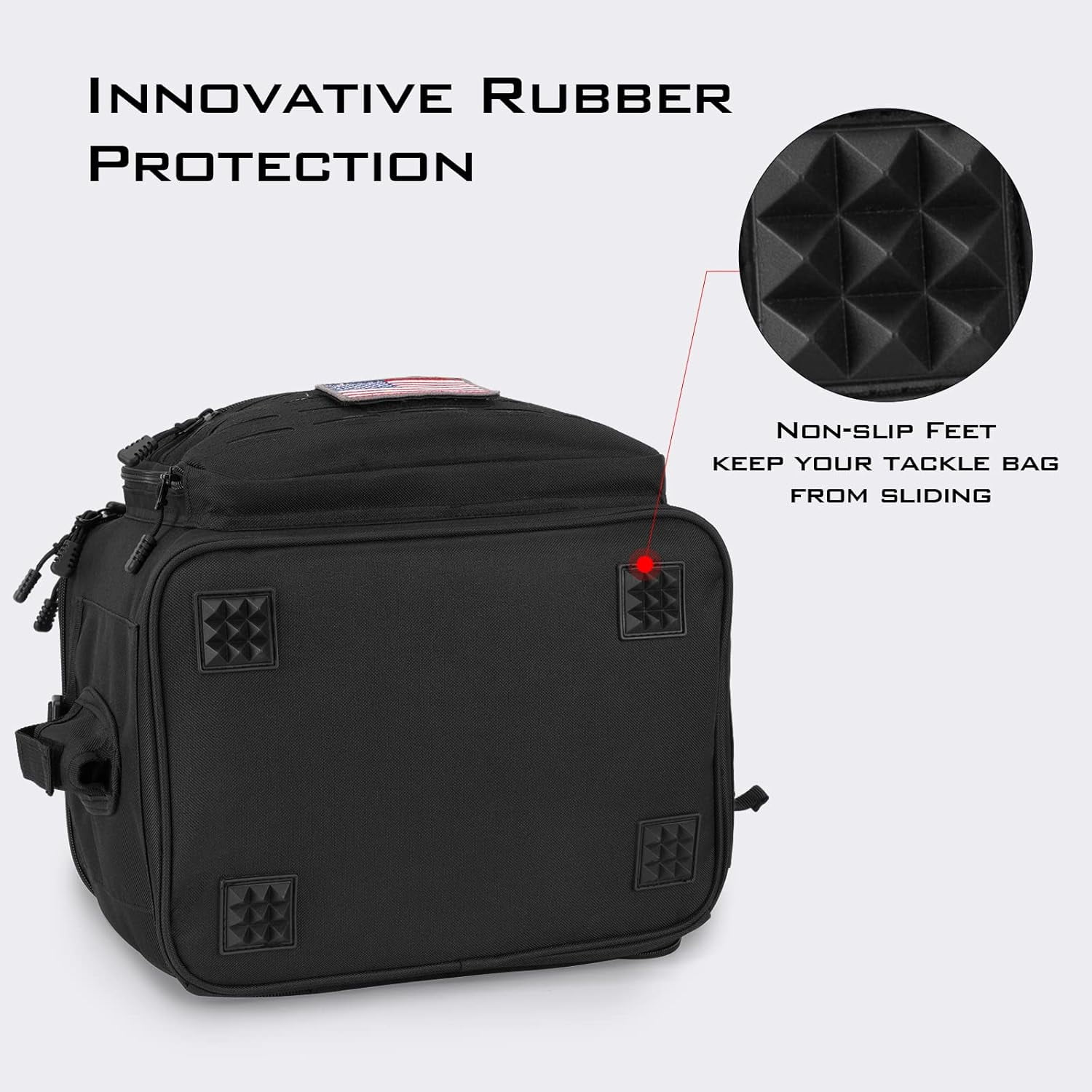 KastKing Fishing Tackle Bags - Water Resistant Material - Fishing Gear Storage - Karryall Medium Black