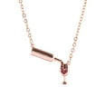 thumbnail image 4 of Opvise Fashion Women Wine Bottle Cup Faux Inlaid Pendant Necklace Jewelry Gift, 4 of 8