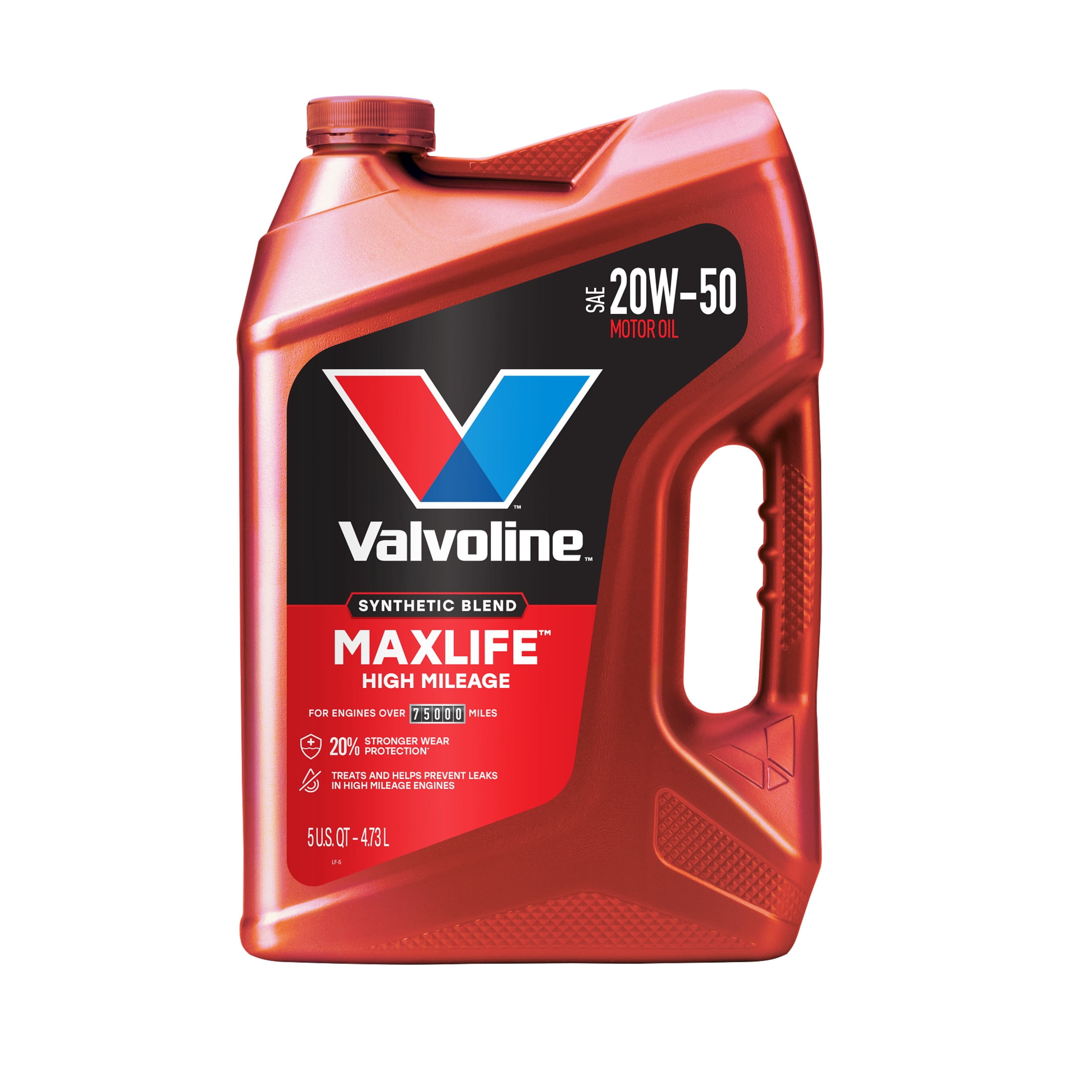 (4 pack) Valvoline MaxLife High Mileage 20W-50 Synthetic Blend Motor Oil 5 Quart