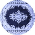 thumbnail image 1 of Ahgly Company Indoor Round Medallion Blue Traditional Area Rugs, 8' Round, 1 of 4