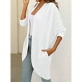 thumbnail image 2 of YOGAFOX Women's Fall Waffle Sweater Cardigan Batwing Long Sleeve Loose Open Front Knit Coat S-XXL, 2 of 5