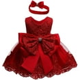 thumbnail image 3 of Robe Bébé Fille Robe Nouveau-Né Dentelle Princesse Tutu Robe Anniversaire Fête de Fête 0-24M, 3 of 4