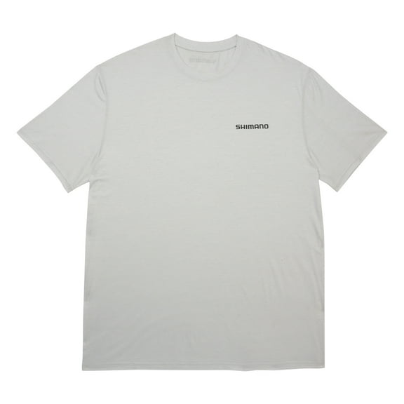 Shimano Fishing Short Sleeve Logo Tee - Gray, LG [ALOGOTEESSLGY]