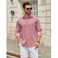 thumbnail image 5 of COOFANDY Men's Long Sleeve Untucked Shirts Casual Button Down Shirt Denim Dress Shirt, 5 of 6