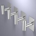 thumbnail image 3 of Ganchos para toallas de pared VAEHOLD, resistentes al agua, paquete de 2 unidades, plateados, 3 of 7