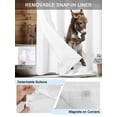 thumbnail image 5 of No Hook Shower Curtain with Snap-in Liner, Funny Donkeys Waterproof Fabric Bathroom Curtains, Cute Art Fun Lovely Animals on Toilets Bath Curtains & Mesh Top Window Stand Up Stall 36"x72", 5 of 9