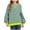 Light Green, variant on newwalpole Girls Cotton Long Sleeve Sweathirts Striped Color Block Tops for Size 11-12 Years