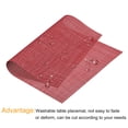 thumbnail image 4 of Uxcell Place Mats, 450x300mm Table Mats Pack of 8 Washable Woven Placemat Red, 4 of 6