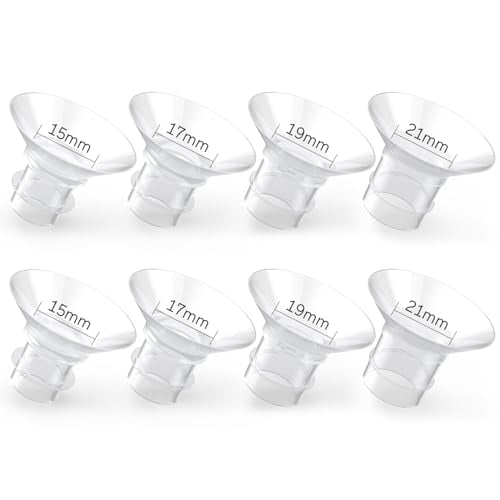 Flange Inserts 8PCS 15/17/19/21mm,Suitable for Momcozy S12pro/S9pro/S9/S10/S12,for Medela/Tsrete/Spectra/Bellababy 24mm Shields/Flanges,Reduce Tunnel Down to Correct Size
