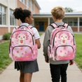 thumbnail image 4 of DISNIMO Girls Backpack Axolotl Strawberry Print 17-Inch Lightweight School Bookbag with Laptop Compartment & Water Bottle Side Pockets for Elementary Preschool, Back to School Supplies, 4 of 7