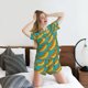 thumbnail image 5 of Fotbe Hot Dogs 8 Conjunto de Pijama Estampado para Mujer, 2 Piezas, Ropa de Dormir con Camiseta de Manga Corta y Shorts Suaves-XX-Large, 5 of 6