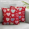 thumbnail image 3 of HENGT  Valentines Day Pillow Cover Polka Dots Heart I Love You Decoration Holiday Home Decorative Cushion Case for Sofa Couch Decor, 3 of 5