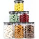 thumbnail image 1 of Juego de frascos de vidrio para almacenamiento de alimentos Urban Green de 20oz y 30oz, 1 of 6