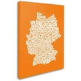 thumbnail image 2 of Trademark Art 'ORANGE-Germany Regions Map' Canvas Art by Michael Tompsett, 2 of 3