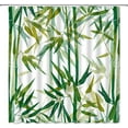 thumbnail image 2 of Bamboo Shower Curtain Green Bamboo Forest Summer Tropical Abstract Natural Scenery Asian Oriental Fresh Bamboo Bathroom Decorative Curtain Polyester Set with Hooks 60"W x 72"L (Pack of 1), 2 of 5