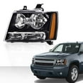 thumbnail image 2 of CROSSDESIGN Headlight Fit for Chevy Tahoe Suburban Avalanche 2007-2014 Headlamp, 2 of 12