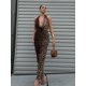 thumbnail image 2 of HH TRAF Vestido con estampado de leopardo para mujer, cuello colgante, moda para mujer, elegante, sin espalda, para fiesta de noche, sin mangas, Vestidos, 2 of 5