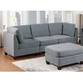 thumbnail image 2 of CoSoTower Modular Sofa Set 6Pc Set Living Room Furniture Sofa Loveseat Couch Grey Linen Like Fabric 4X Corner Wedge 1X Armless Chair and 1X Ottoman, 2 of 9