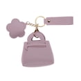 thumbnail image 3 of Unique Bargains 1 Pc Handbag Charms Keychains Flower Mirror Bag Accessories Light Purple, 3 of 6