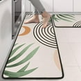 thumbnail image 2 of Kitchen Rugs Sets Of 2,Orange Boho Geometric and Plant Pattern Anti Fatigue Kitchen Mat Rugs Non Slip Washable,Decorative Kitchen Floor Mats for Kitchen,Sink,Laundry,17"x47"+17"x47", 2 of 5