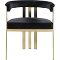 thumbnail image 6 of Meridian Furniture Marcello Black Velvet Dining Chair (Set of 2), 6 of 7