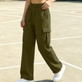 thumbnail image 5 of ClodeEU Women Elastic Waist Drawstring Sweatpant with Pocket ,Casual Loose Streetwear Pants ,Women's Plus L, 5 of 6