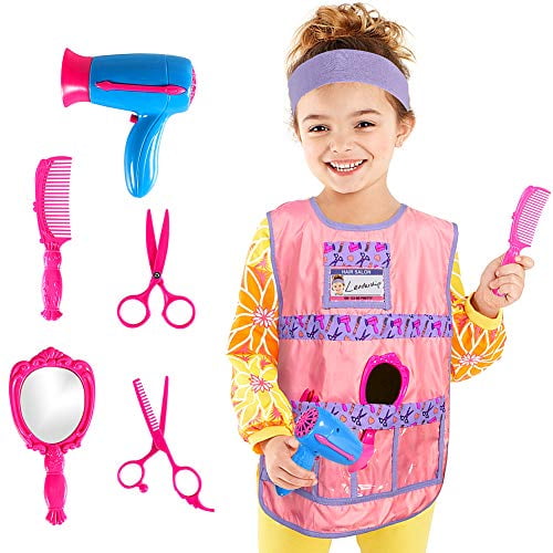 7 PCS Hair Stylist Role Play Costume Set Dress up Clothes for Kids Boys Girls