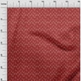 thumbnail image 2 of oneOone Tissu Popeline de Coton Rouge Petit Motif Bandhani Matériel de Robe Tissu Imprimé Tissu au Mètre 42 Pouces de Large, 2 of 4
