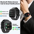 thumbnail image 2 of Minsxk 1.88''HD Smart Watch Fits for Android and Iphone,Smartwatch for Women Men, IP68 Waterproof, Bluetooth Answer Calls, Fitness Tracker with 120+ Sport Modes,for Gift (Black), 2 of 7