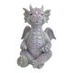 thumbnail image 4 of Escultura de meditación de dinosaurio pequeño, estatua meditada de dragón de escritorio para el hogar (B), 4 of 9