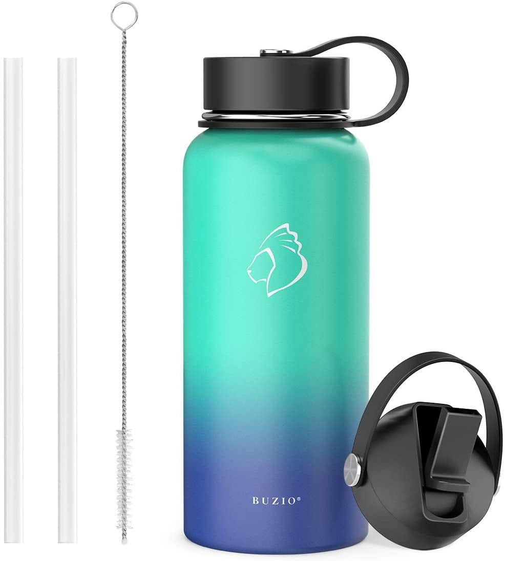 Cold for 48 Hrs Hot for 24 Hrs Simple Thermo Canteen Mug,BPA-Free 64oz 32oz BUZIO Insulated Water Bottle with Straw Lid and Flex Cap 87oz Modern Double Vacuum Stainless Steel Water Flask 40oz 